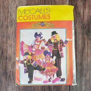 McCall's Pattern #9045 ~ Ringling Bros. Circus Clown Costume ~ Child 6 7 8 FF/UC